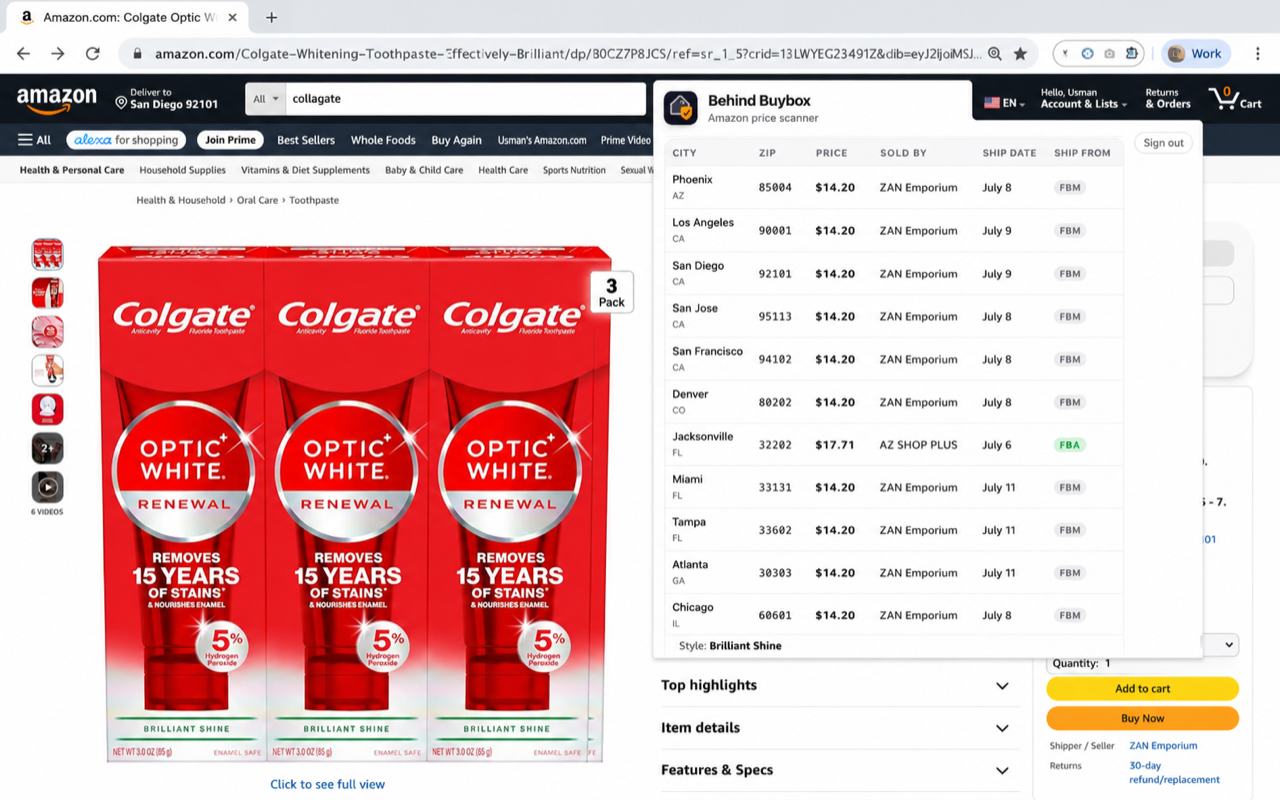 BuyBox — live price comparison results
